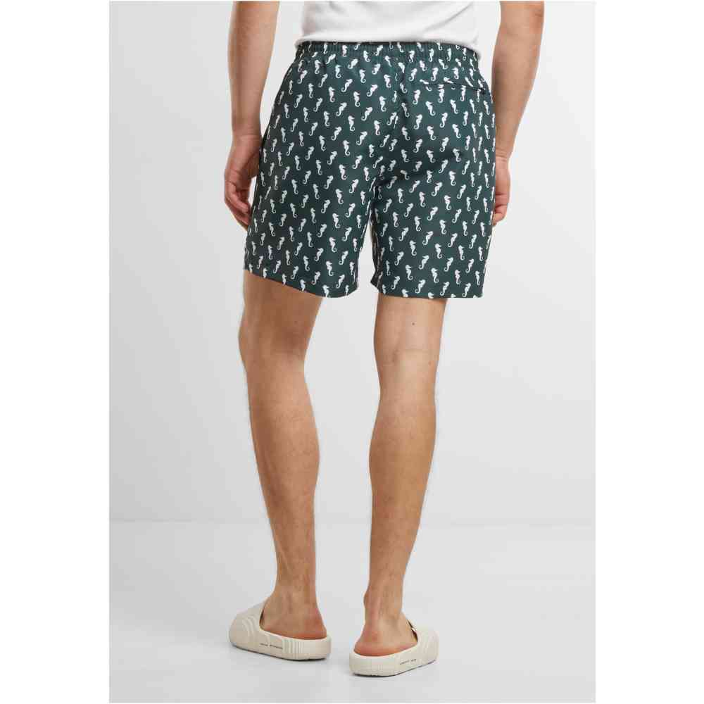 Urban Classics - Pattern Maillot de bain - Vert foncÃ©